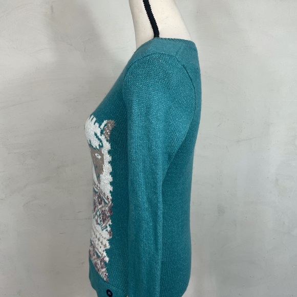 Hollister V-neck Oversized Llama Alpaca Sweater XS - Picture 8 of 12